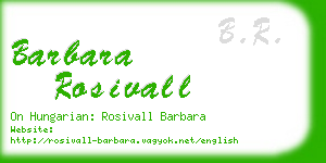 barbara rosivall business card